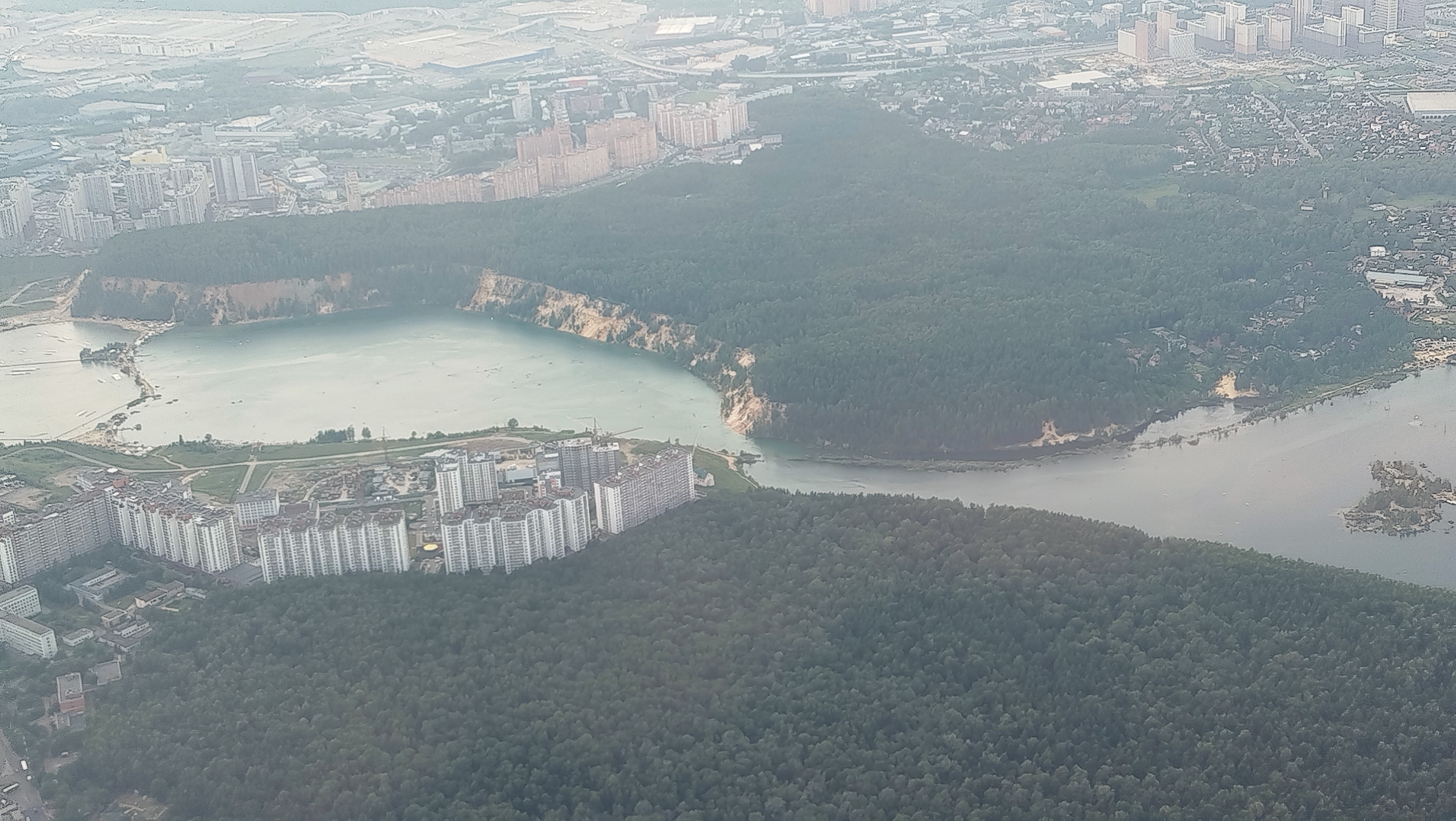 Дзержинские карьеры и лес с воздуха